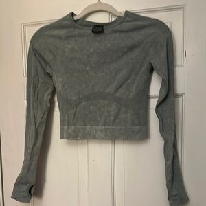 Women's Grey Long Sleeve Top